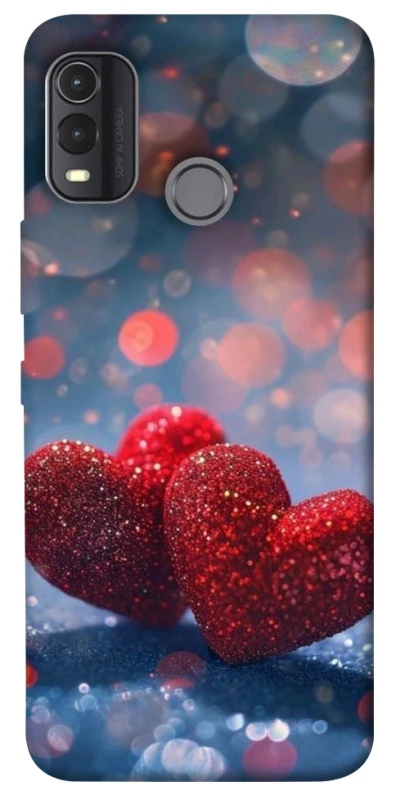 Чохол на Nokia G11 Plus Red hearts фото 1 з 1