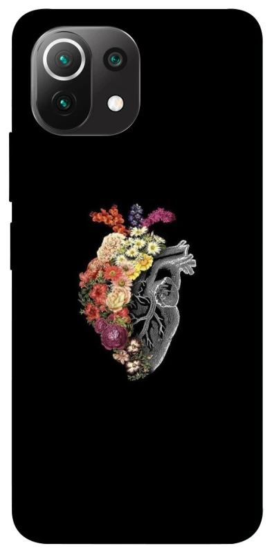 Чохол на Xiaomi Mi 11 Lite Heart with flowers фото 1 з 1