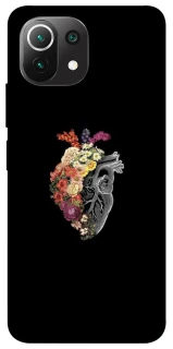 Чехол на Xiaomi Mi 11 Lite Heart with flowers фото 1 из 1