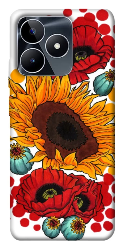 Чохол на Realme C53 Соняшники та маки фото 1 з 1