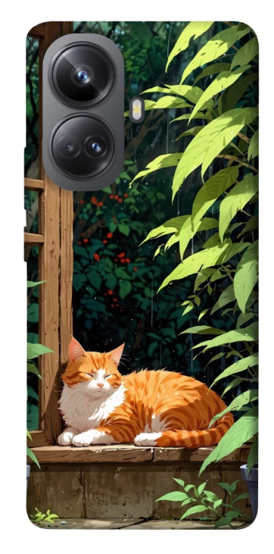 Чехол на Realme 10 Pro+ red cat фото 1 из 1