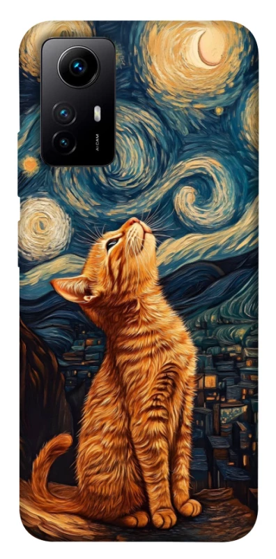 Чохол на Xiaomi Redmi Note 12S van gogh cat фото 1 з 1