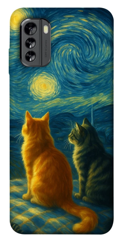 Чохол на Nokia G60 Cats under the stars фото 1 з 1
