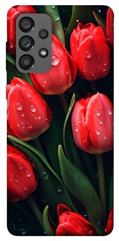 Чохол на Samsung Galaxy A73 5G Червоні тюльпани фото 1 з 1