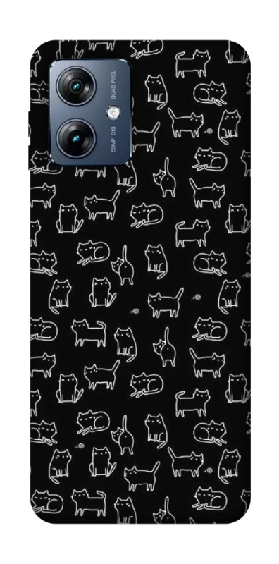 Чохол на Motorola Moto G54 Power Black Cats фото 1 Чохол на Motorola Moto G54 Power Black Cats фото 1 з 1