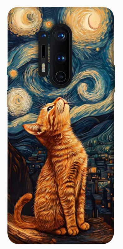 Чохол на OnePlus 8 Pro van gogh cat фото 1 з 1