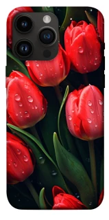 Чехол на Apple iPhone 14 Pro Max (6.7") Красные тюльпаны фото 1 из 1
