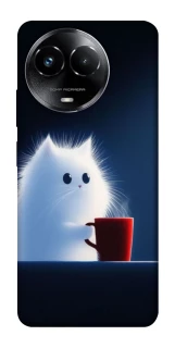 Чехол на Realme C67 4G Чехол кот с кофе фото 1 из 1
