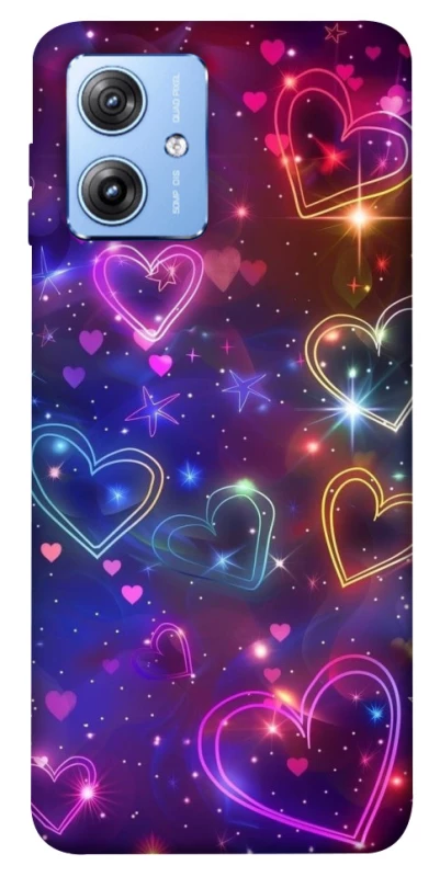 Чохол на Motorola Moto G84 Drawn hearts фото 1 з 1