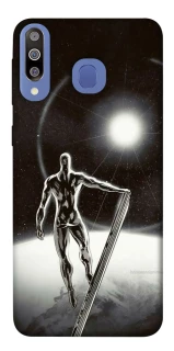 Чехол на Samsung Galaxy M30 Серебряный сёрфер фото 1 из 1