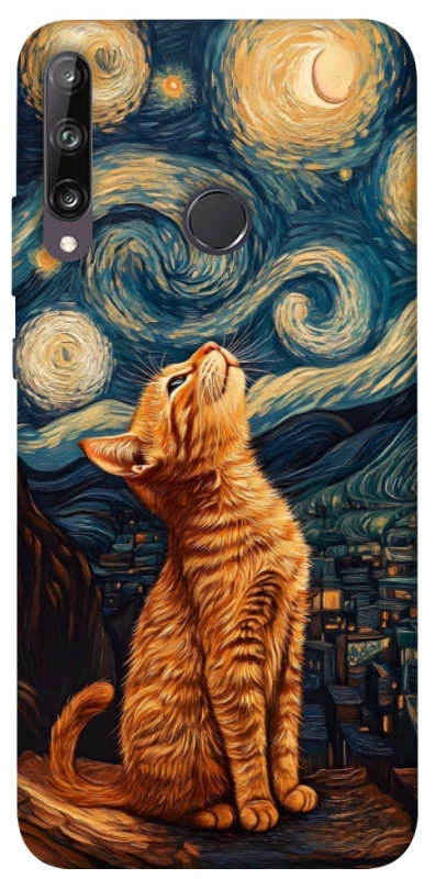 Чехол на Huawei P40 Lite E van gogh cat фото 1 из 1