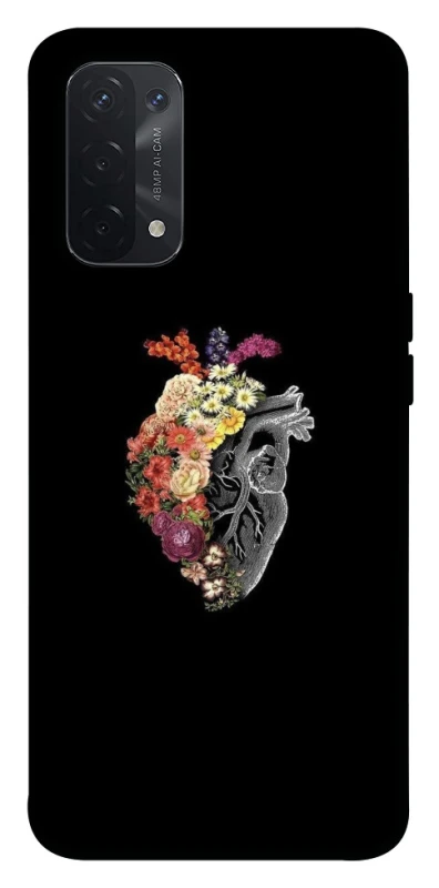 Чохол на Oppo A54 5G / A74 5G Heart with flowers фото 1 з 1