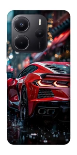 Чехол на Xiaomi Redmi Note 14 4G (Europe version) Red sports car фото 1 из 1