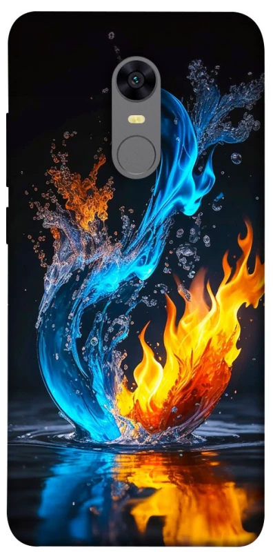 Чехол на Xiaomi Redmi 5 Plus / Redmi Note 5 (Single Camera) Water And Fire фото 1 из 1