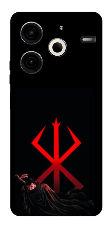 Чохол на TECNO Pova 6 Neo (LI6) Berserk Red Logo фото 1 з 1