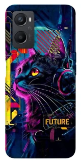 Чехол на Oppo A96 Cyber Cat v2 фото 1 из 1