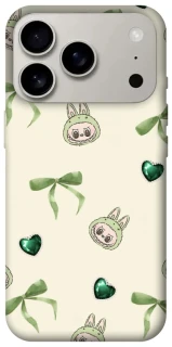 Чехол на Apple iPhone 17 Pro (6.3") Labubu Green Heart фото 1 из 1