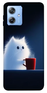 Чохол на Motorola Moto G84 Чохол кіт з кавою фото 1 з 1