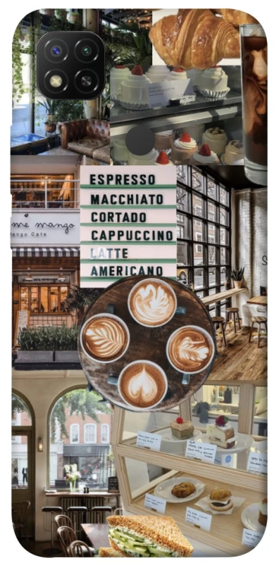 Чохол на Xiaomi Redmi 9C Coffee collage ver.5 фото 1 з 1