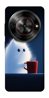 Чехол на ZTE Nubia Focus Чехол кот с кофе фото 1 из 1