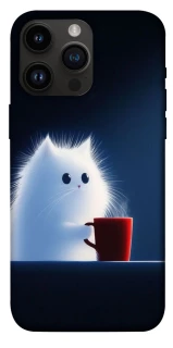 Чехол на Apple iPhone 14 Pro Max (6.7") Чехол кот с кофе фото 1 из 1