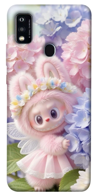 Чохол на ZTE Blade A51 Labubu & Flowers ver.1 фото 1 з 1