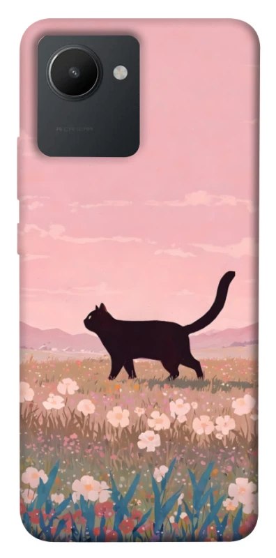 Чехол на Realme C30s cat on a field фото 1 из 1