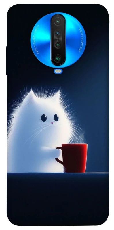Чехол на Xiaomi Poco X2 Чехол кот с кофе фото 1 из 1