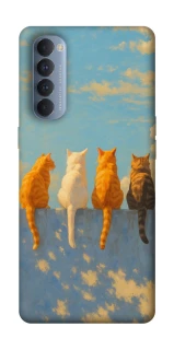 Чехол на Oppo Reno 4 Pro cats on wall фото 1 из 1