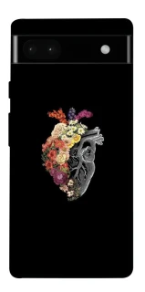 Чохол на Google Pixel 6a Heart with flowers фото 1 з 1