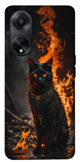 Чехол на Oppo A58 4G Огненный кот фото 1 из 1