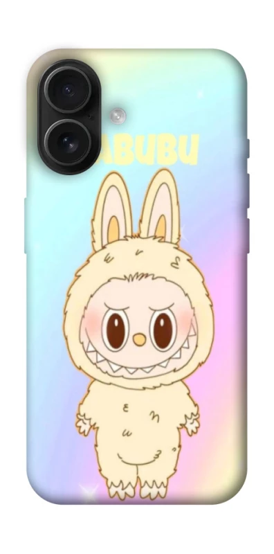 Чехол на Apple iPhone 16 Fluffy Rainbow Labubu фото 1 из 1