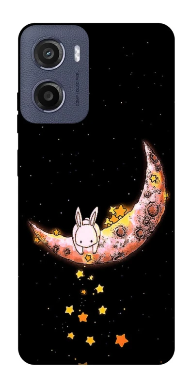 Чохол на Motorola Moto E15 Moon rabbit фото 1 з 1