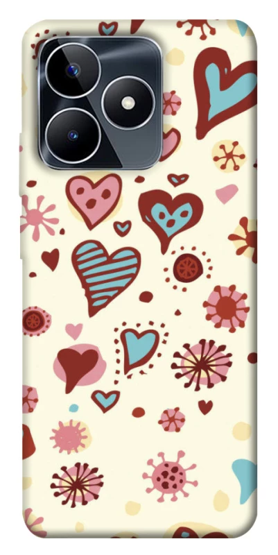 Чохол на Realme C53 Pretty hearts фото 1 з 1