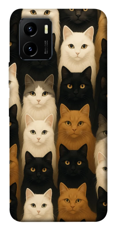 Чохол на Vivo Y15s Colorful Cat Collage фото 1 з 1