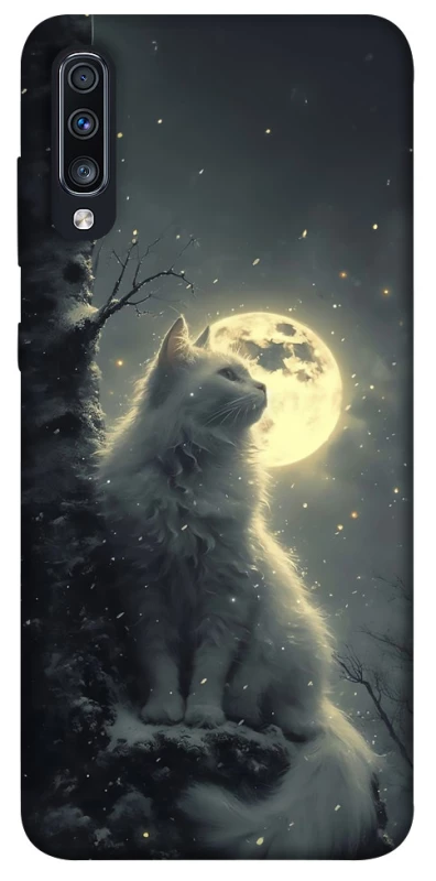 Чохол на Samsung Galaxy A70 (A705F) Кіт під місяцем фото 1 з 1