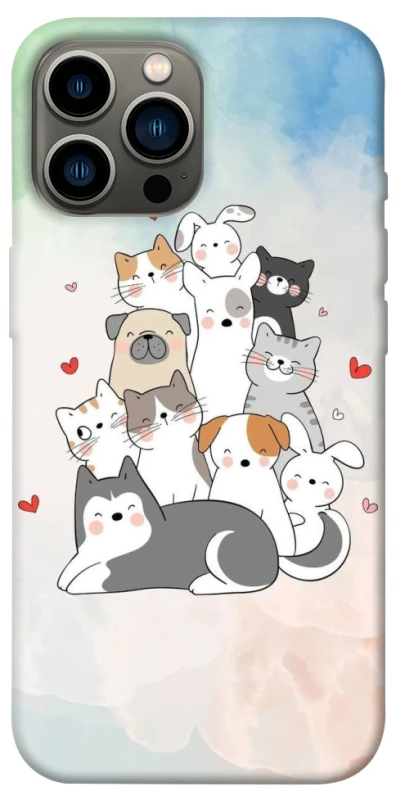 Чохол на Apple iPhone 13 Pro Max (6.7") Funny Pets ver.2 фото 1 з 1