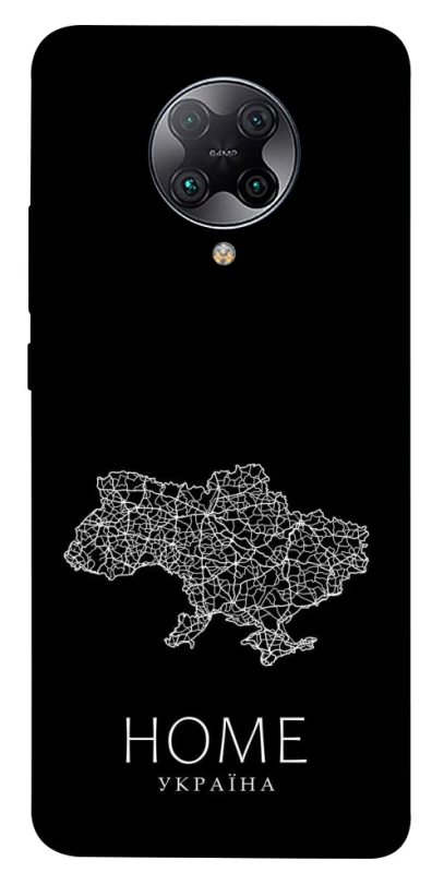 Чохол на Xiaomi Redmi K30 Pro / Poco F2 Pro Ukraine black map фото 1 з 1