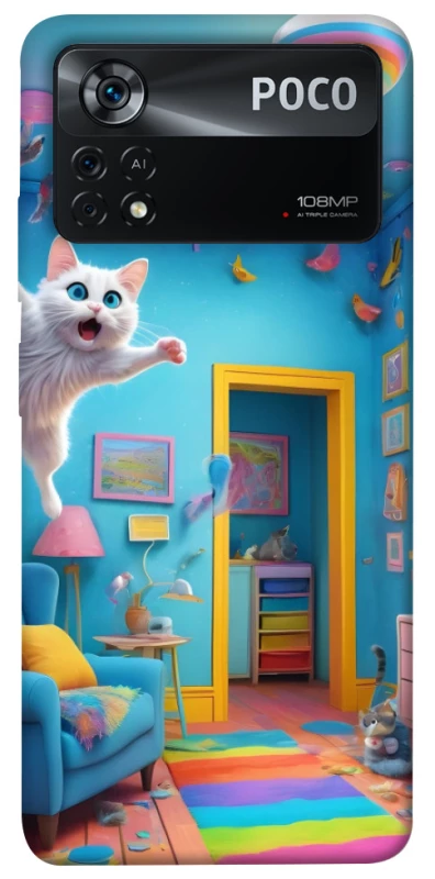 Чохол на Xiaomi Poco X4 Pro 5G crazy cat фото 1 з 1