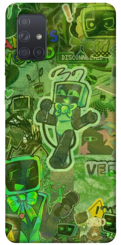 Чохол на Samsung Galaxy A71 Dandysworld tv green theme фото 1 з 1
