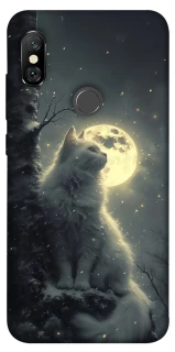 Чехол на Xiaomi Redmi Note 6 Pro Кот под луной фото 1 из 1