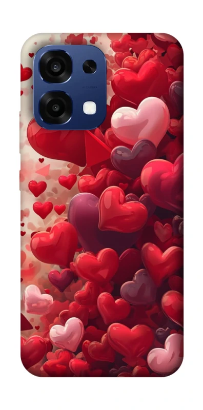 Чохол на Oppo A6 Pro 4G/5G Many hearts фото 1 з 2