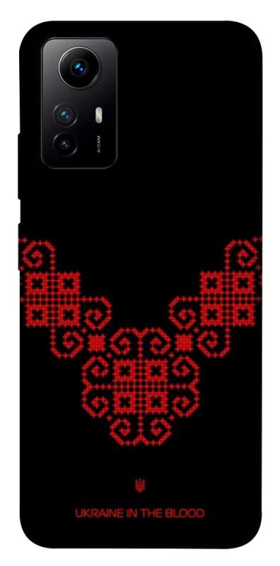 Чохол на Xiaomi Redmi Note 12S Чорно-червона вишиванка фото 1 з 1