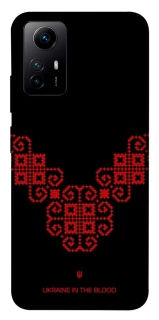 Чехол на Xiaomi Redmi Note 12S Черно-красная вышиванка фото 1 из 1