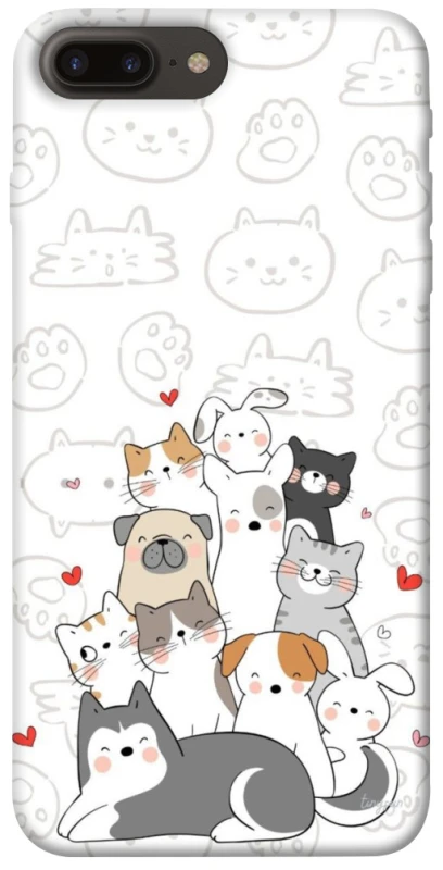 Чохол на Apple iPhone 7 plus / 8 plus Funny Pets фото 1 з 1