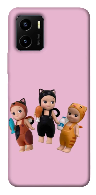 Чохол на Vivo Y15s Cat Cafe Trio фото 1 з 1