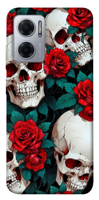 Чохол на Xiaomi Redmi Note 11E skull and rose фото 1 з 1