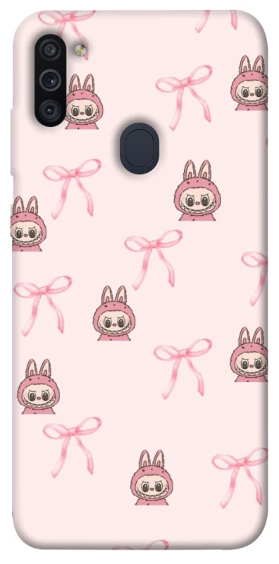 Чохол на Samsung Galaxy M11 Pink bows and Labubus фото 1 з 1