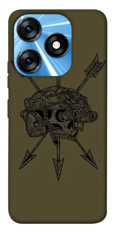 Чехол на TECNO Spark 10 Mil skull фото 1 из 1