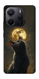 Чохол на Xiaomi Redmi Note 14 5G Кіт під місяцем v2 фото 1 з 1